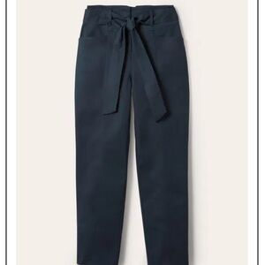 Boden Dark Blue Tie-Waist Trousers